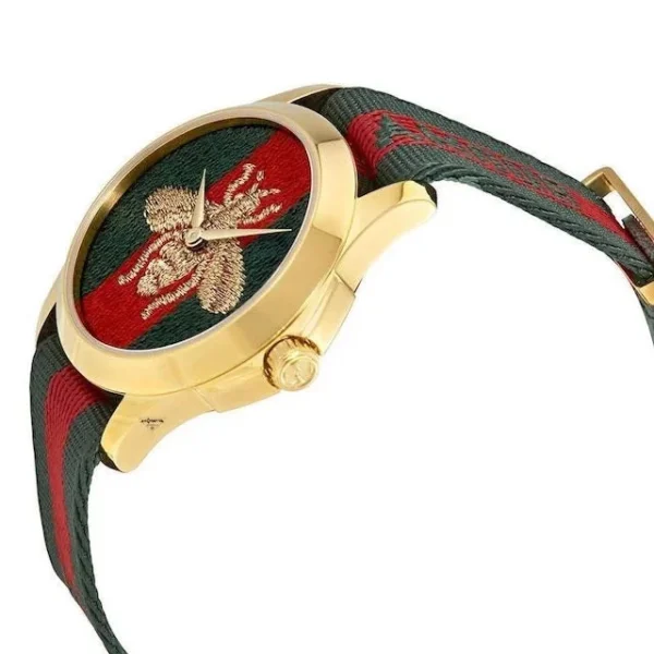 Orologio-Watch-Uhr-Montre-Reloj-Le-Marche-des-Merveilles-Gucci-YA126487-2_jpg Gucci G Timeless Quartz Green & Red Dial Green & Red NATO Strap Watch For Men - YA126487A