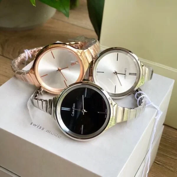 P2449603880692_4_34229761 Calvin Klein Lively White Dial Rose Gold Steel Strap Watch for Women - K4U23626