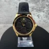 PREORDER-Gucci-G-Timeless-Gold-Black-Leather-Strap-Unisex Gucci G Timeless Quartz Black Dial Black Leather Strap Watch For Women - YA1264034A