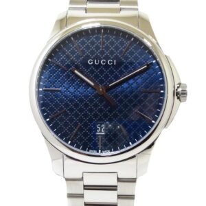 Gucci G Timeless Blue Dial Silver Steel Strap Watch For Men - YA126316