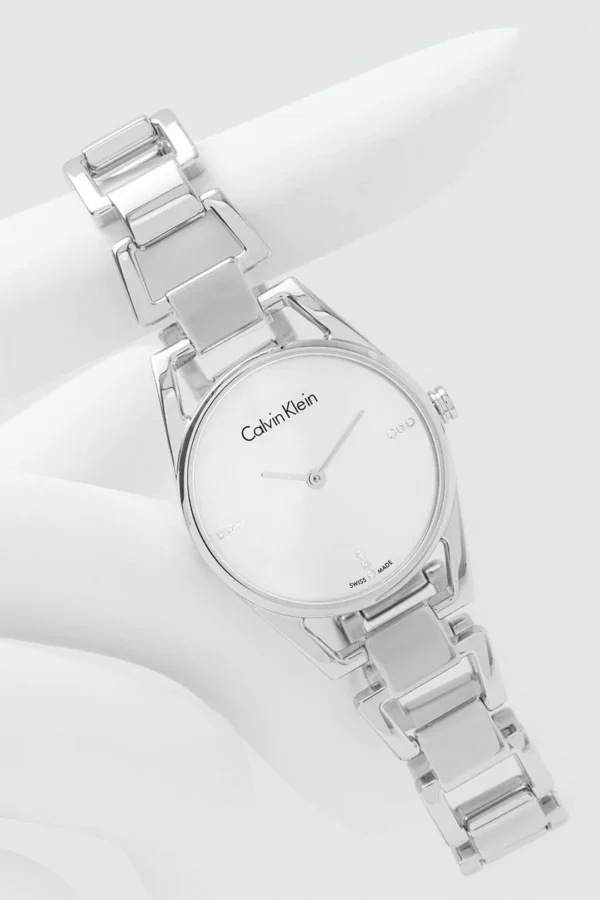 Calvin Klein Dainty Diamonds Silver Dial Sliver Steel Strap Watch for Women - K7L2314T