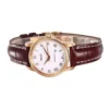 Mido Baroncelli III Automatic White Dial Brown Leather Strap Watch For Women - M7600.3.26.8