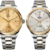 Tudor Style Automatic Gold Dial Two Tone Steel Strap Watch for Men - M12713-0001
