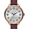 Marc Jacobs Betty White Dial Brown Leather Strap Watch for Women - MJ1481