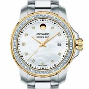 V-18594846_0_800 Movado Series 800 29mm Diamonds Mother of Pearl Dial Silver Steel Strap Watch For Women - 2600121