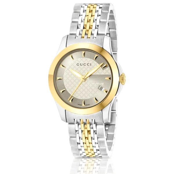 WatchesOnline-YA126511-1_1024x1024_0e31400a-0616-4382-b7e1-3bcf84429698-895897 Gucci G Timeless Silver Dial Two Tone Steel Strap Watch For Women - YA126511