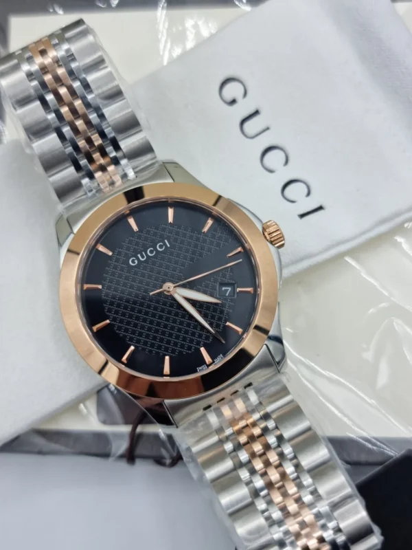 WhatsAppImage2023-01-23at11.54.00AM-256286 Gucci G Timeless Black Dial Two Tone Steel Strap Watch For Men - YA126410