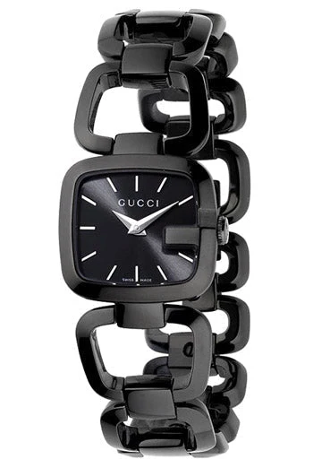 YA125504 Gucci G Ladies Quartz 125 G Series Black Dial Bracelet Watch For Women - YA125504