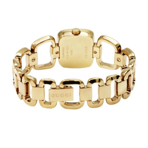 YA125513-1_3f484a97-3ddc-4d76-abfa-fa8af494fed0-426673 BRAND, SELLER, OR COLLECTION NAME Gucci MODEL NUMBER YA1264077 PART NUMBER YA1264077 ITEM SHAPE Round DISPLAY TYPE Analog CLASP Tang Buckle CASE DIAMETER 38 millimeters CASE THICKNESS 9 millimeters BAND MATERIAL Leather BAND WIDTH 19 millimeters BAND COLOR Multi DIAL COLOR Multi MOVEMENT Quartz