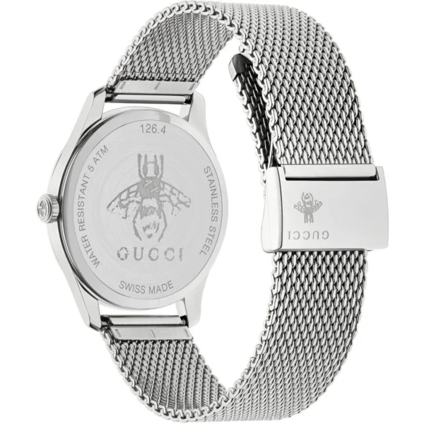 YA1264040-1__15745.1550469786_fb5630c3-629c-4354-bc8f-7222188e4ce6 Gucci G-Timeless Mother of Pearl Dial Silver Mesh Bracelet Watch For Women - YA126583