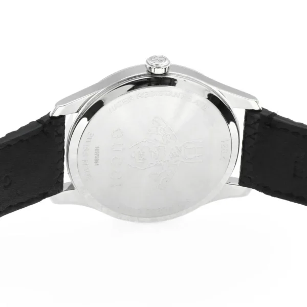 YA12640452-763393_8b177585-57c9-48fc-a873-b95aa581230e Gucci G-Timeless Moonphase Black Dial Black Leather Strap Watch For Men - YA1264045
