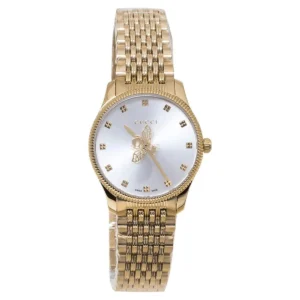 Gucci G Timeless Mother of Pearl Dial Gold Steel Strap Watch For Women - YA1265021