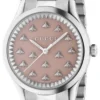 YA1265033_001 Gucci G Timeless Quartz Pink Dial Silver Steel Strap Watch for Women - YA1265033
