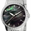 Gucci G Timeless Diamonds Mother of Pearl Black Dial Silver Mesh Bracelet Watch For Women - YA126507