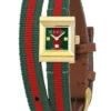 Gucci G-Frame Multicolored Dial Two Tone Nylon Strap Watch For Women - YA128527