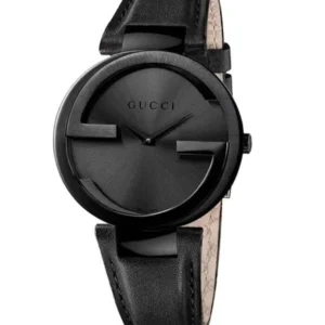 YA133302-6 Gucci Interlocking G Black Dial Watch For Women - YA133302