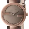 YA133504_2 Gucci G Interlocking Brown Dial Brown Leather Strap Watch For Women - YA133504