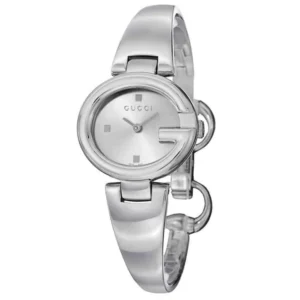 YA134502-4 Gucci Guccissima Quartz Silver Dial Silver Steel Strap Watch For Women - YA134502