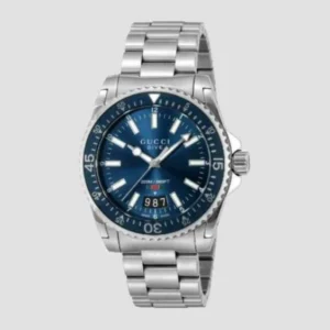 YA136311 Gucci Dive Quartz Blue Dial Silver Steel Strap Watch For Men - YA136311