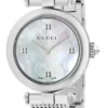 Gucci Diamantissima Quartz Diamonds Mother of Pearl Dial Silver Mesh Bracelet Watch for Women - YA141504