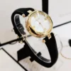 YA141505_20_2 Gucci Diamantissima Mother of Pearl Dial Black Leather Strap Watch For Women - YA141505