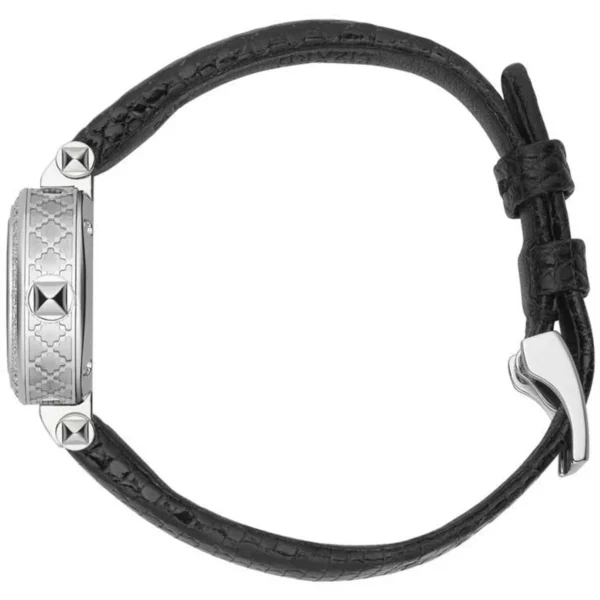 YA141511-1__67394.1550647343 Gucci Diamantissima Diamonds Mother of Pearl Dial Black Leather Strap Watch For Women - YA141511