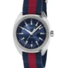 YA142304-1-585517_6f872f1a-c64d-4fcd-9577-aab4045e89a0 Gucci GG2570 Quartz Blue Dial Blue & Red Nylon Strap Watch For Men - YA142304