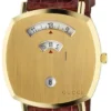 Gucci Grip Quartz Gold Dial Maroon Leather Strap Watch For Women - YA157413