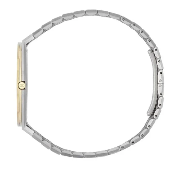 YA163403-3_48bdb5f1-a4d6-406d-bc2d-639618ed2a8d Gucci 25H Quartz Gold Dial Silver Steel Strap Watch for Women - YA163403
