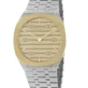 YA163405-1_grande_45ca5dcc-1ad4-41e3-9e00-c1e513e2307a Gucci 25H Quartz Gold Dial Silver Steel Strap Watch for Men - YA163405