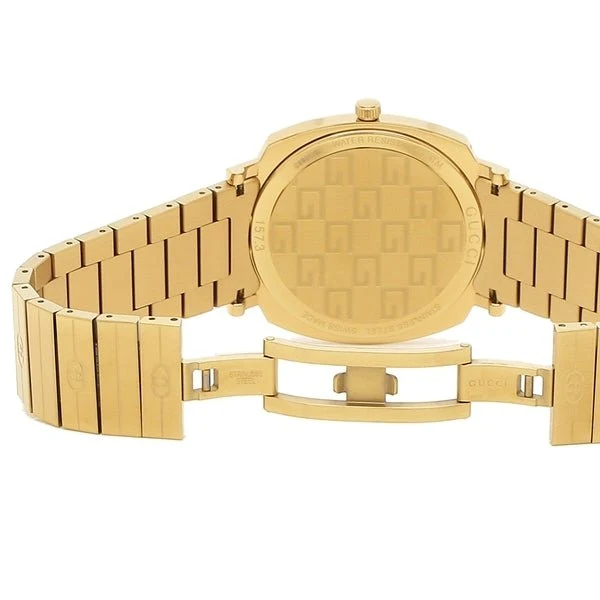 a0fee570-8c48-44d3-9d86-510f6131f13f-631815 Gucci Grip Quartz Yellow Gold Dial Gold Steel Strap Unisex Watch - YA157409
