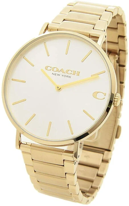 aam-14602430-04 Coach Charles Silver Dial Gold Steel Strap Watch for Men - 14602430