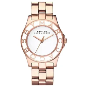 analogue-watch-marc-jacobs-mbm3075-ladies-rose-gold-watch-1_9873978d-df1d-4ca1-ab24-d74f43143847 Marc Jacobs Blade White Dial Gold Steel Strap Watch for Women - MBM3075