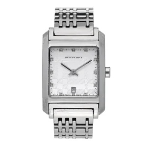 b3a30a4396ad02f979f020746d1cf77a Burberry Heritage Diamond White Dial Silver Stainless Steel Strap Watch for Women - BU1583
