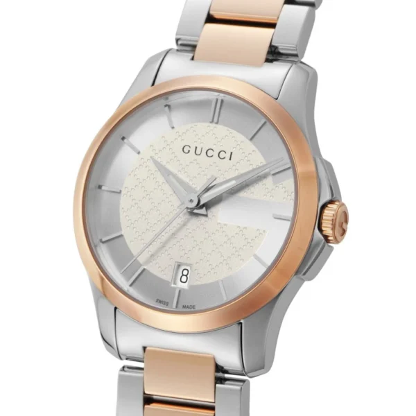 Gucci G Timeless Silver Dial Two Tone Steel Strap Watch For Women - YA126528