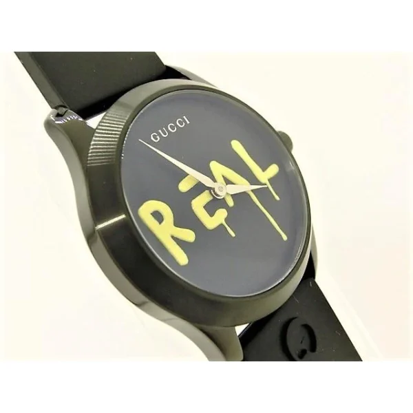 be-rich0112_mk2487_2_20523899-3053-48c6-b025-03eb913e4f12-699243 Gucci G Timeless Ghost Black Dial Black Rubber Strap Unisex Watch - YA1264017