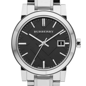 bu9101 Burberry The City Black Dial Silver Steel Strap Watch for Women - BU9101