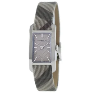 bu9504-514744 Burberry The Pioneer Grey Dial Leather Strap Watch for Women - BU9504