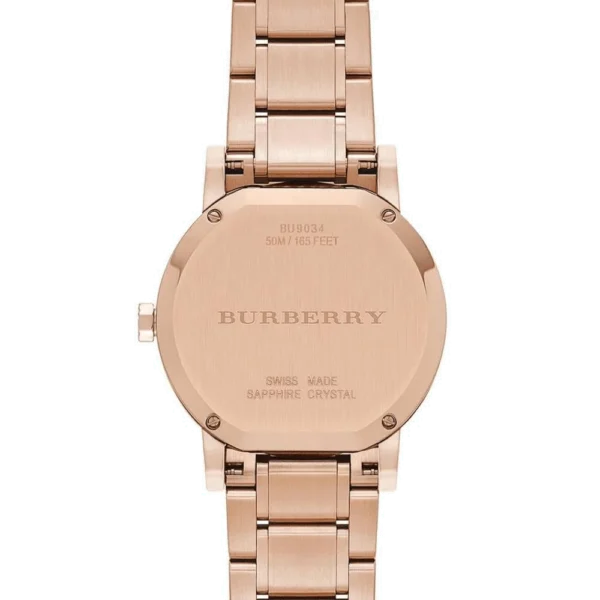 Burberry The City Rose Gold Dial Rose Gold Steel Strap Watch for Women - BU9034
