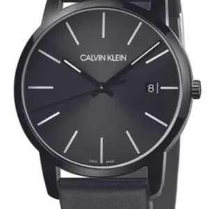 c1668216_1_6cb4d78d-75ff-438c-90e6-7bb18e6c0e83 Calvin Klein City Quartz Black Dial Black Leather Strap Watch for Men - K2G2G4CX