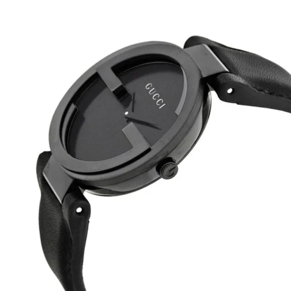 Gucci Interlocking G Black Dial Watch For Women - YA133302