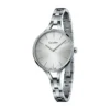 Calvin Klein Graphic White Dial Silver Steel Strap Watch for Women - K7E23146