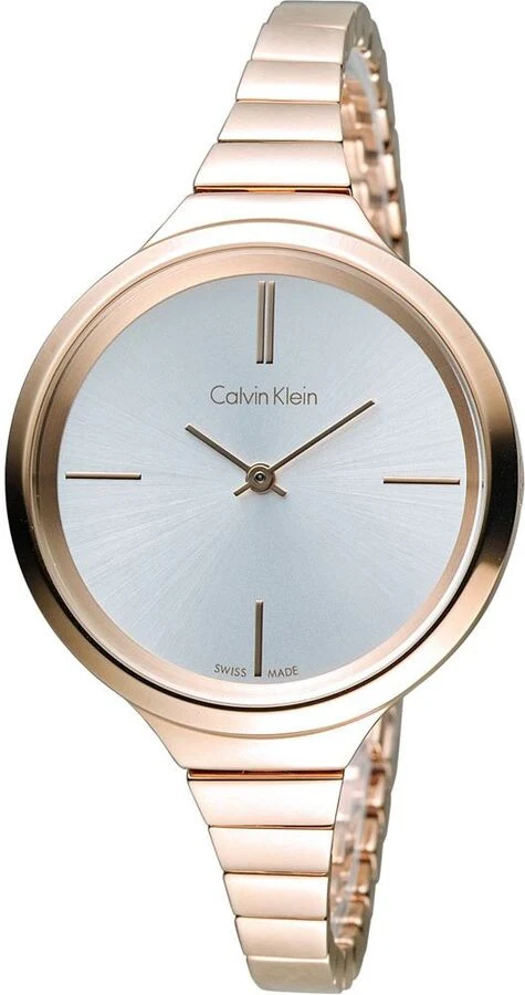 calvin-klein-k4u23626-153313-17-B Calvin Klein Lively White Dial Rose Gold Steel Strap Watch for Women - K4U23626