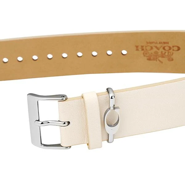 cc14503117-3_c3f45a52-0db2-456c-8bfa-27c84b850458 Coach Perry White Dial White Leather Strap Watch for Women - 14503117