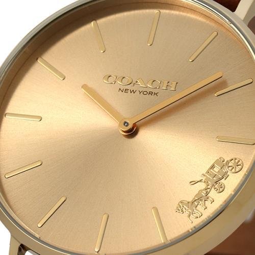 cc14503331-2 Coach Perry Gold Dial Brown Leather Strap Watch for Women - 14503331