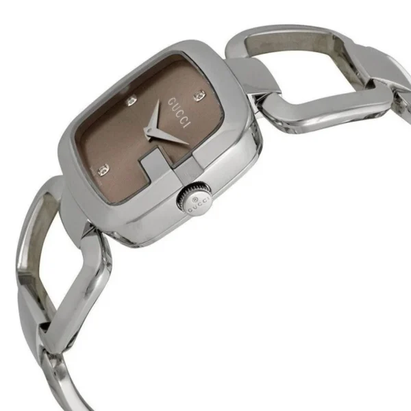 ceas-de-dama-gucci-g-gucci-ya125401-955678_e6605f99-5688-4a56-8f03-d34140bec63f Gucci G Gucci Brown Dial Silver Steel Strap Watch For Women - YA125401