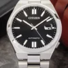 Citizen Tsuyosa Automatic Black Dial Silver Steel Strap Watch For Men - NJ0150-81E
