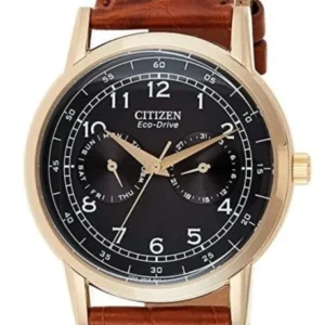 citizen-wach-dial-leather-band-black-ao9003-08e-721381_483d62da-fcb8-46a9-a952-f00fb5e05529 Citizen Eco Drive Multi Function Day & Date Black Dial Brown Leather Strap Watch For Men - AO9003-08E