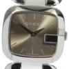 closer0510_648492-975184_cad2d398-2ede-4231-9049-4d7d48fea146 Gucci G Gucci Brown Dial Silver Steel Strap Watch For Women - YA125401