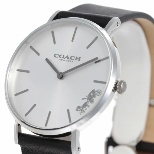 co-14503115_2_e5d40fbb-49f2-4ee5-b665-90a7d4dc8b1a Coach Perry White Dial Black Leather Strap Watch for Women - 14503115